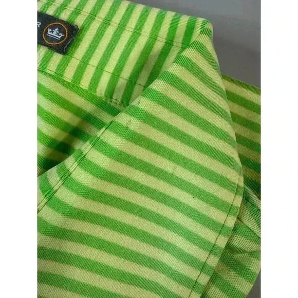 Peter Millar Men’s Summer Comfort Lime Green Yellow Striped Golf Polo Size M - Picture 5 of 11